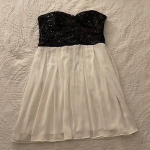 Black and White Sequin Dress